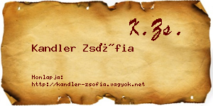 Kandler Zsófia névjegykártya